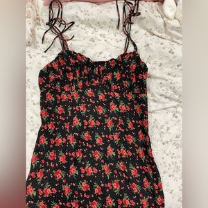 Nasty gal Black mini rose dress